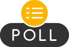 Participate in Poll Button Glyph Two Color vector