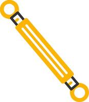 Braided Grounding Strap Glyph Two Color vector