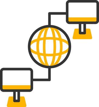 remoto escritorio controlar acceso glifo dos color vector