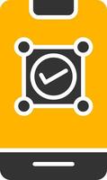 Mobile First Design Icon Glyph Two Color vector