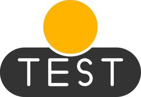 Start Test Button Glyph Two Color vector