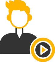 Play Media File Glyph Two Color vector