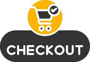 Checkout Process Button Glyph Two Color vector