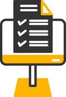 Customer Feedback OnGlyph Survey Glyph Two Color vector