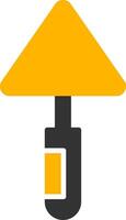 Flat Blade Trowel Glyph Two Color vector