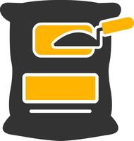 Fast Setting Portland Cement Glyph Two Color vector