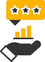 Annual Performance Review Dashboard Glyph Two Color vector
