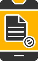 No Such File or Directory Error Glyph Two Color vector