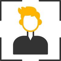 Scan QR Code Glyph Two Color vector