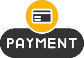 Make Payment Button Glyph Two Color vector