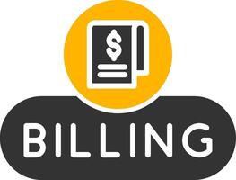 Billing Details Button Glyph Two Color vector