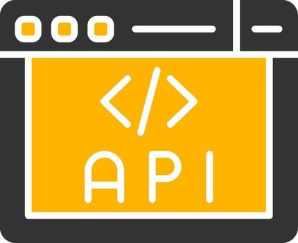 Browser API Function Icon Glyph Two Color vector