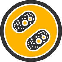Rhodobacter sphaeroides Photosynthetic Bacterium Glyph Two Color vector