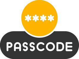 Enter Passcode Button Glyph Two Color vector