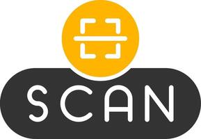 Start Scan Button Glyph Two Color vector