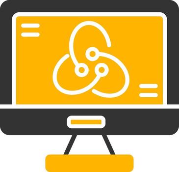 redux estado gerente símbolo glifo dos color vector
