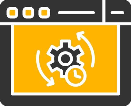 componente ciclo vital métodos glifo dos color vector