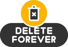 Delete Permanently Button Glyph Two Color vector