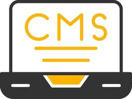 Headless CMS Backend Icon Glyph Two Color vector