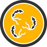 Mobiluncus curtisii Vaginal Flora Microbe Glyph Two Color vector