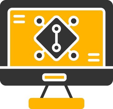 API Gateway Entry Point Icon Glyph Two Color vector