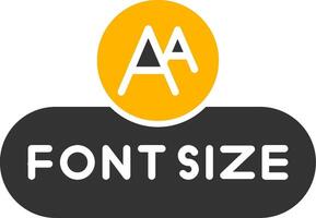 Adjust Font Size Button Glyph Two Color vector