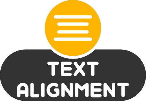 Align Text Button Glyph Two Color vector