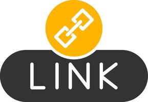 Add Link Button Glyph Two Color vector