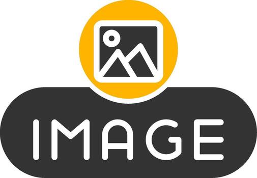 Insert Image Button Glyph Two Color vector