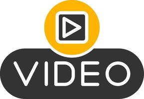 Insert Button Glyph Two Color vector