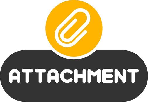 Add Attachment Button Glyph Two Color vector