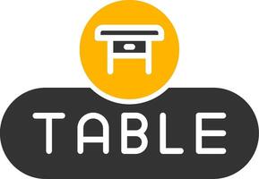 Create Table Button Glyph Two Color vector