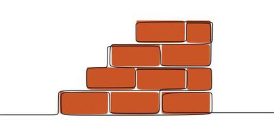 Stack of bricks for construction drawing vector