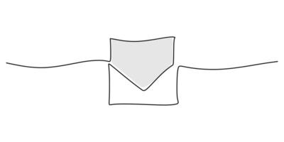 Mail Envelope with Letter Drawing vector
