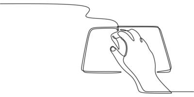 Hand Using Computer Mouse Drawing vector