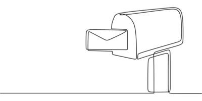 Letters Emerging from Mailbox Art vector