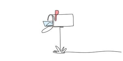 Mail Delivery Mailbox Drawing vector