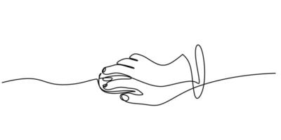 Computer Mouse in Hand Drawing vector