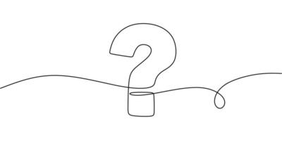 Question Mark Line Drawing vector