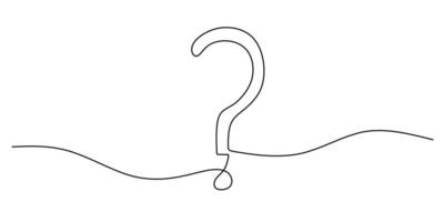 Question Mark Minimal Drawing vector