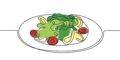 Salad with Vegetables Art vector