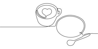 Coffee Cup and Saucer Drawing vector