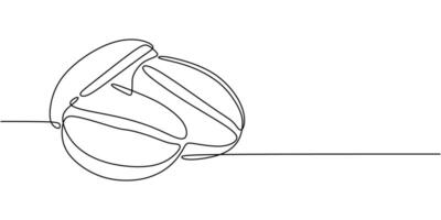 Coffee Beans One Line Drawing vector