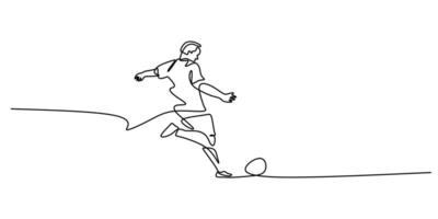 Person Kicking Soccer Ball. Representing Skill, Teamwork, and Athletics in Sports vector