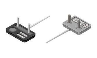 Remote controls for copters. Drones radio controller devices set isometric illustration vector