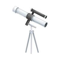 Astronomy telescope, professional optical instrument for viewing distant objects illustration vector