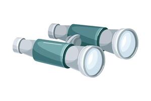 Field or marine binoculars. Optical instrument for viewing distant objects illustration vector