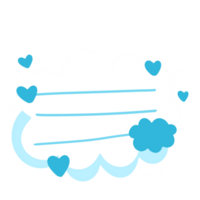 cloud with hearts on transparent background png
