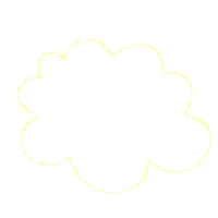 a cloud with a yellow line on it png
