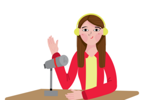 Modern Studio Chat During Podcast Day Event png